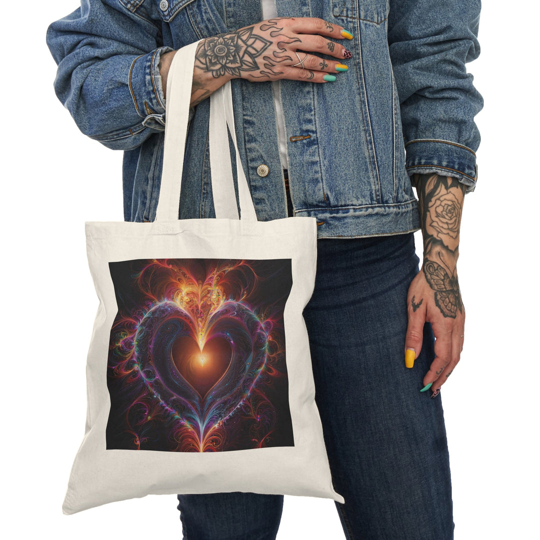 Cosmic Love Essence - Natural Tote Bag - Bags - g(0D·IO) - 15" x 16" - Natural -