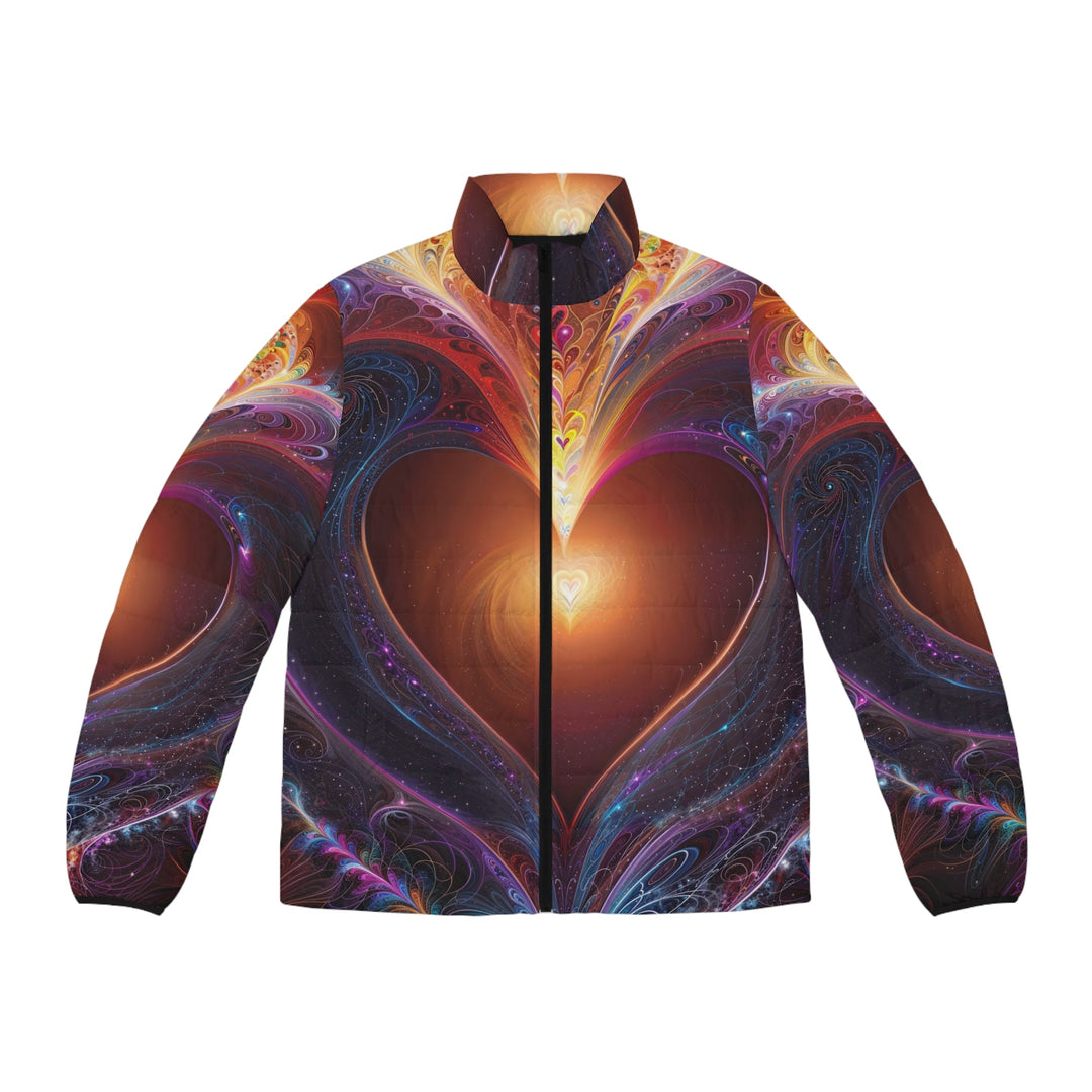 Cosmic Love Essence - Puffer Jacket - All Over Prints - g(0D·IO) - S - Black zipper -