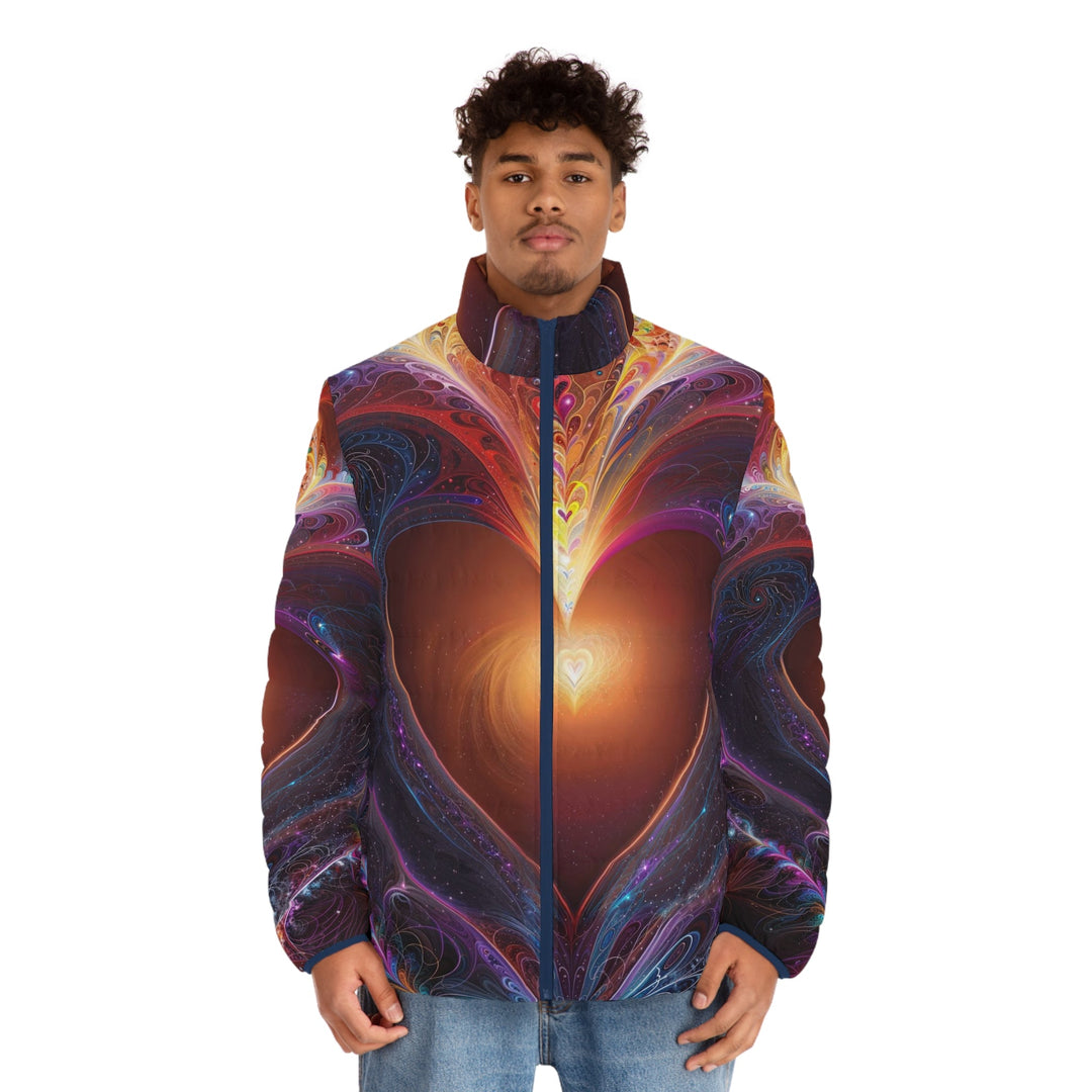 Cosmic Love Essence - Puffer Jacket - All Over Prints - g(0D·IO) - S - Black zipper -