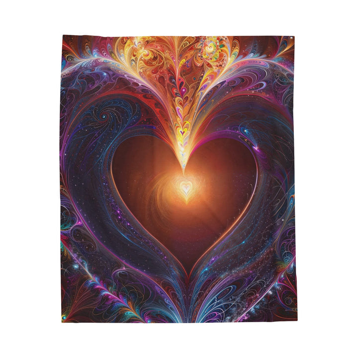 Cosmic Love Essence - Velveteen Plush Blanket - All Over Prints - g(0D·IO) - 50" × 60" - -