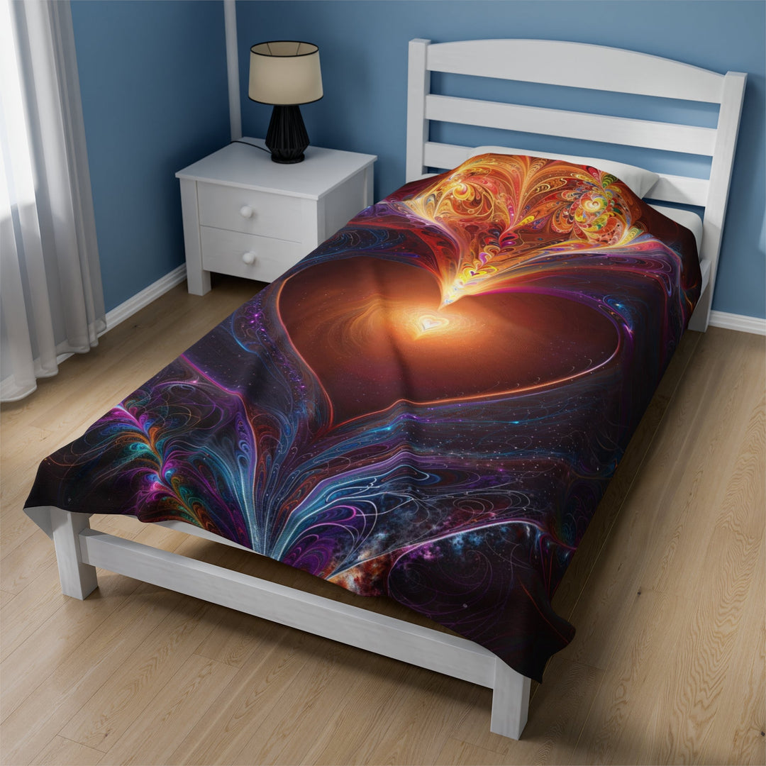 Cosmic Love Essence - Velveteen Plush Blanket - All Over Prints - g(0D·IO) - 30" × 40" - -