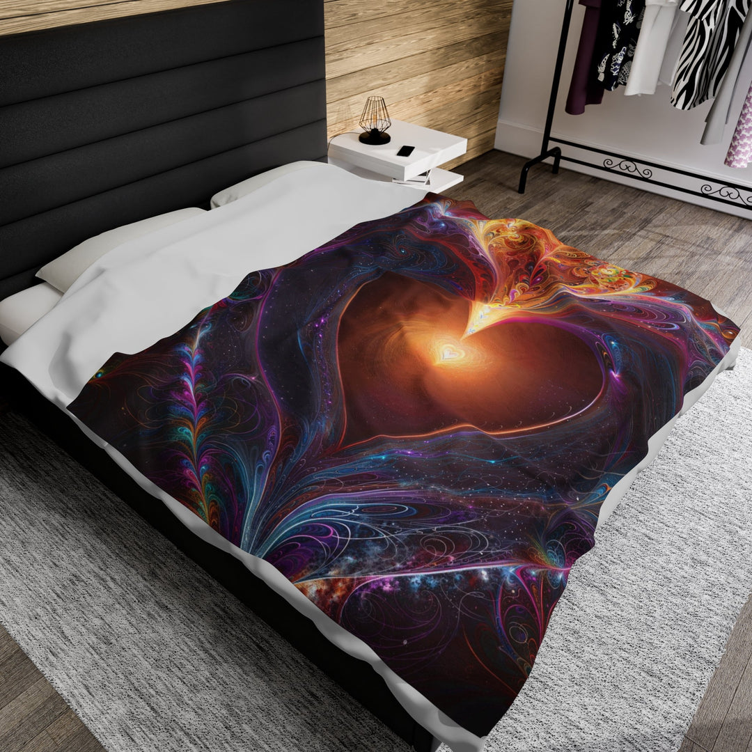 Cosmic Love Essence - Velveteen Plush Blanket - All Over Prints - g(0D·IO) - 30" × 40" - -