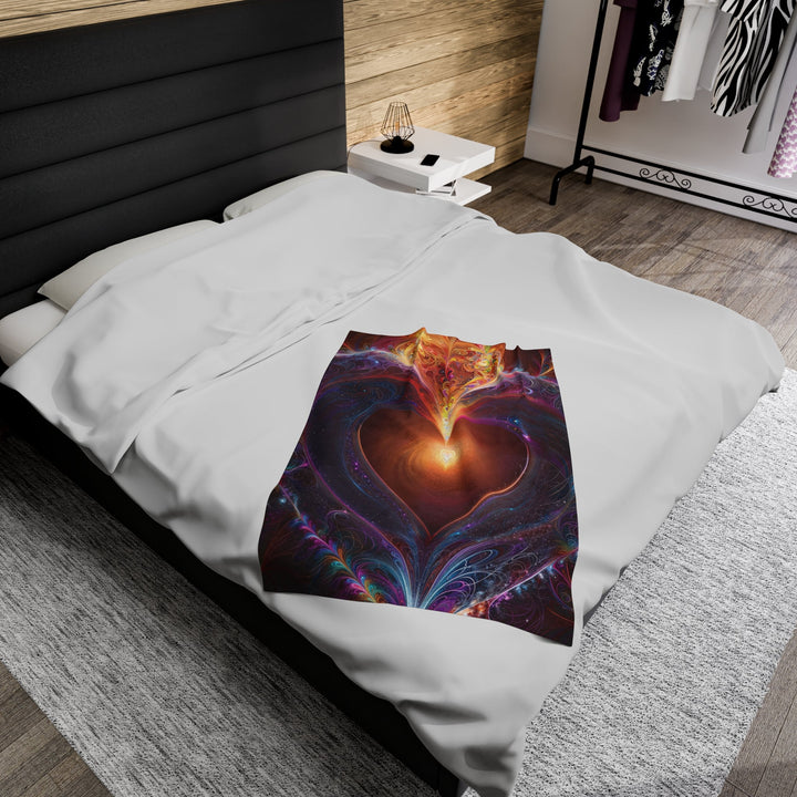 Cosmic Love Essence - Velveteen Plush Blanket - All Over Prints - g(0D·IO) - 30" × 40" - -