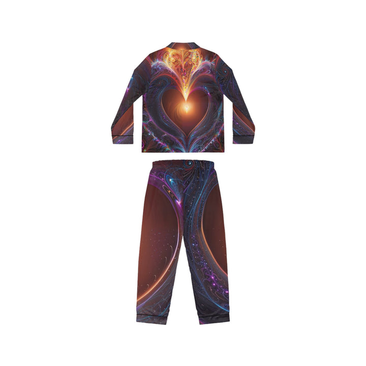 Cosmic Love Essence - Women's Satin Pajamas - All Over Prints - g(0D·IO) - XS/S - Black -