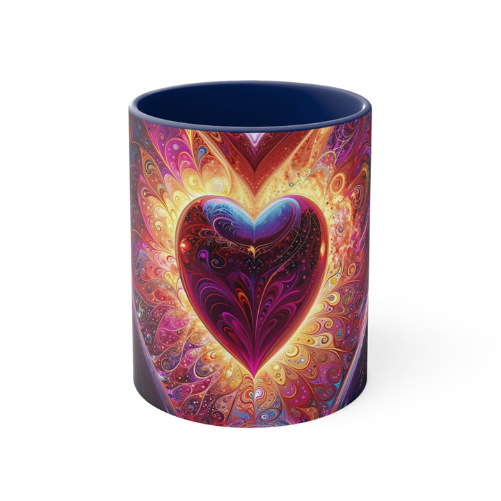 Cosmic Love Spiral - Accent Coffee Mug - Mug - g(0D·IO) - Navy - 11oz -