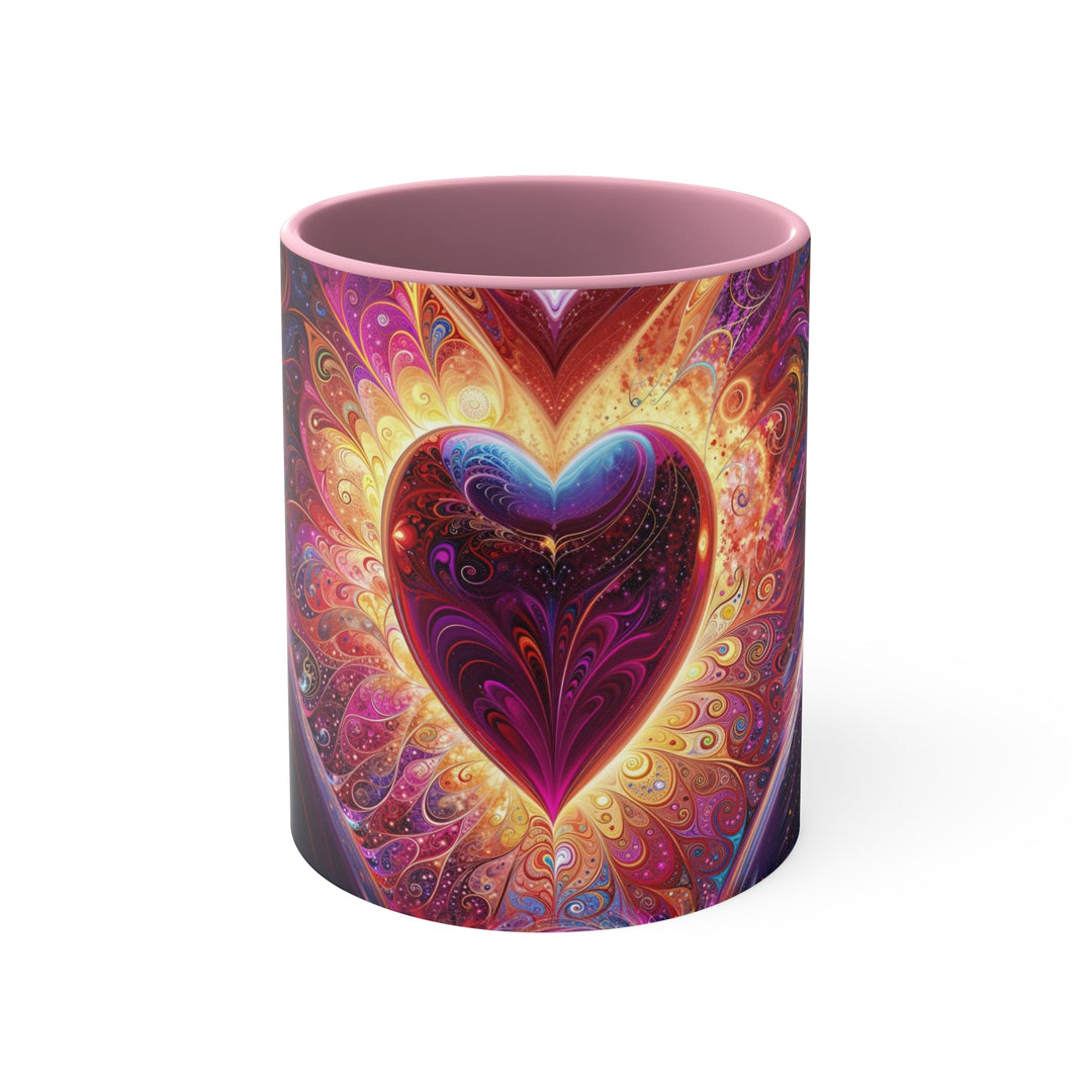 Cosmic Love Spiral - Accent Coffee Mug - Mug - g(0D·IO) - Pink - 11oz -