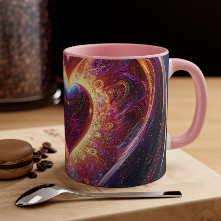 Cosmic Love Spiral - Accent Coffee Mug - Mug - g(0D·IO) - Pink - 11oz -