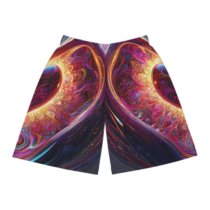 Cosmic Love Spiral - AOP Basketball Shorts - All Over Prints - g(0D·IO) - Seam thread color automatically matched to design - XS -