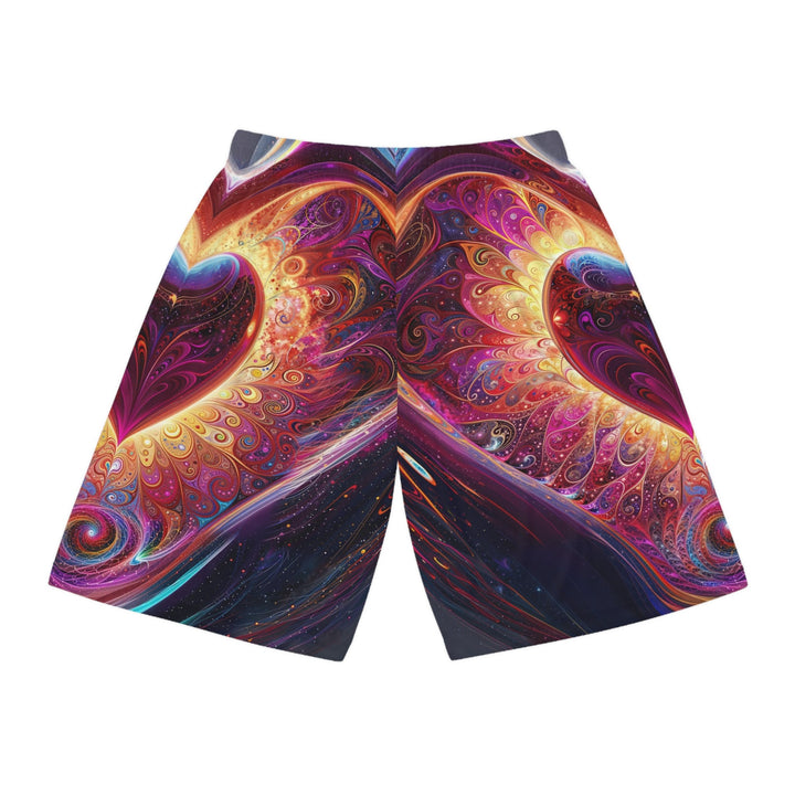 Cosmic Love Spiral - AOP Basketball Shorts - All Over Prints - g(0D·IO) - Seam thread color automatically matched to design - XS -