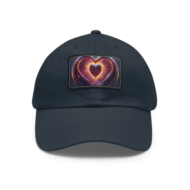 Cosmic Love Spiral - Dad Hat - Hats - g(0D·IO) - Navy / Black patch - Rectangle - One size