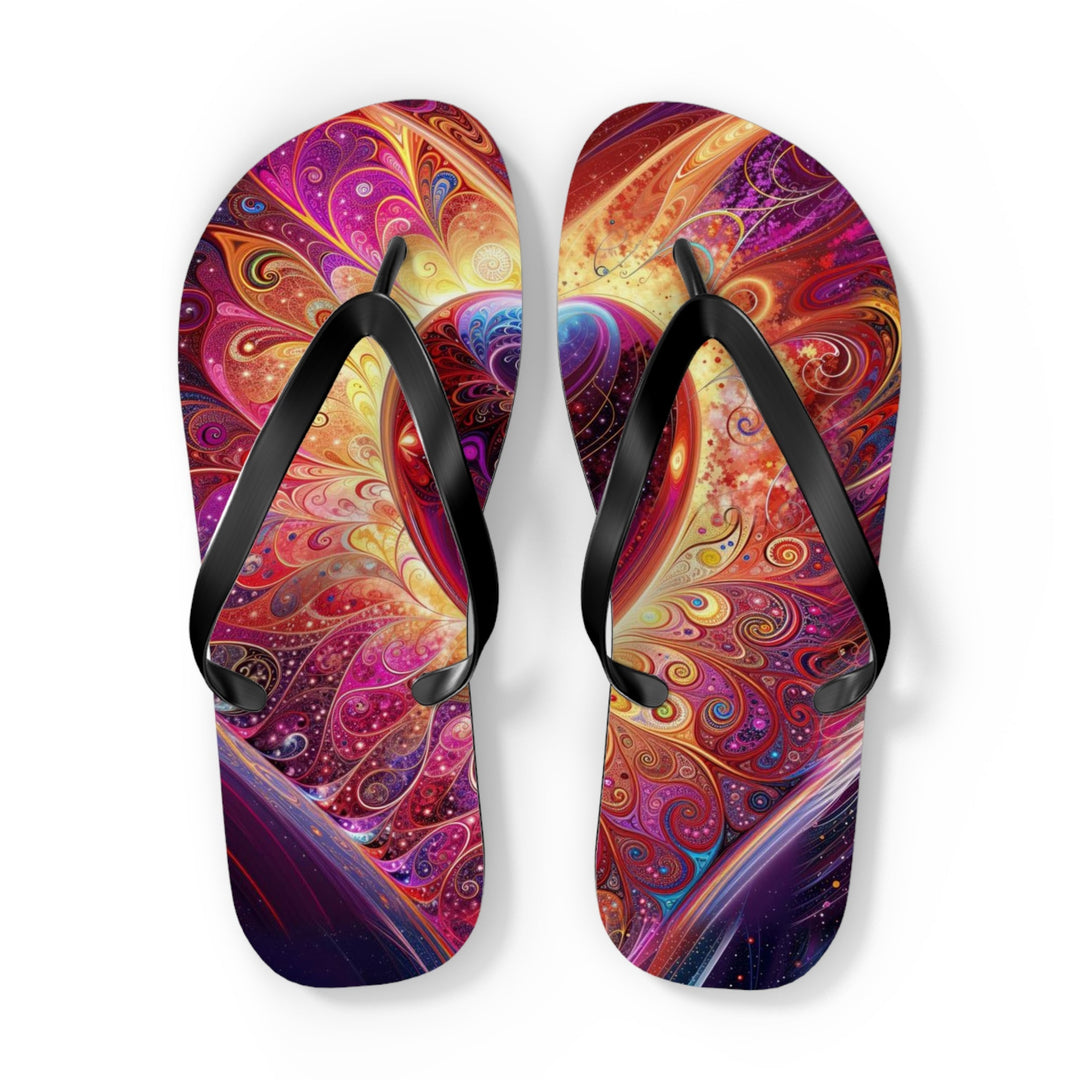 Cosmic Love Spiral - Flip Flops - Shoes - g(0D·IO) - XL - Black sole -