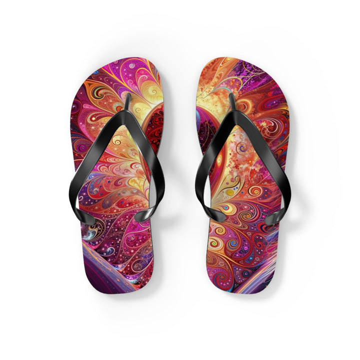 Cosmic Love Spiral - Flip Flops - Shoes - g(0D·IO) - S - Black sole -