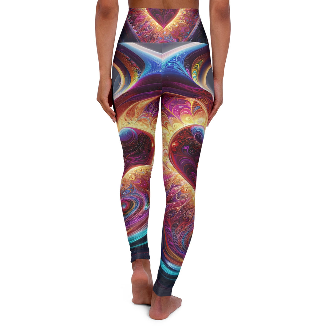 Cosmic Love Spiral - High Waisted AOP Yoga Leggings - All Over Prints - g(0D·IO) - XS - -