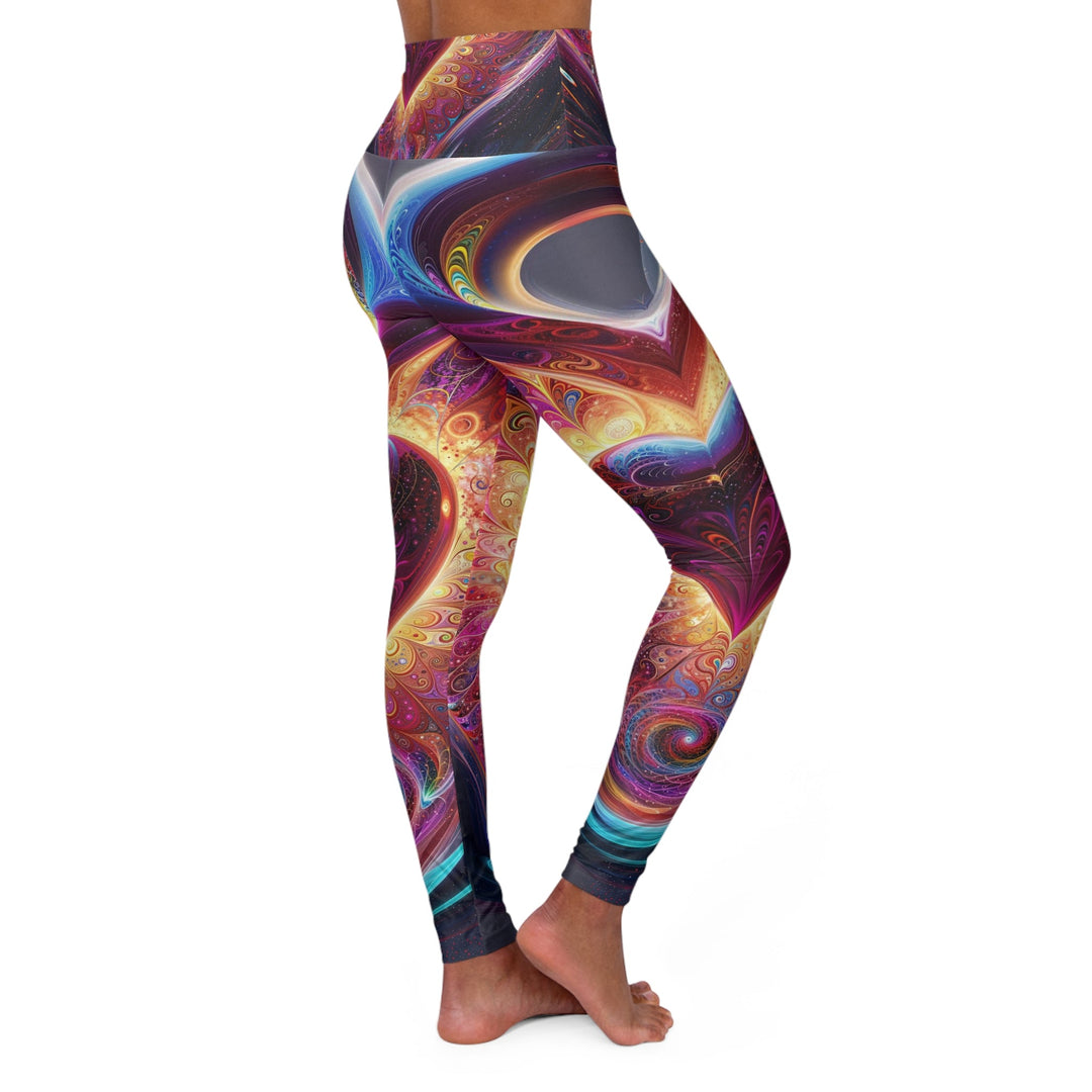 Cosmic Love Spiral - High Waisted AOP Yoga Leggings - All Over Prints - g(0D·IO) - XS - -