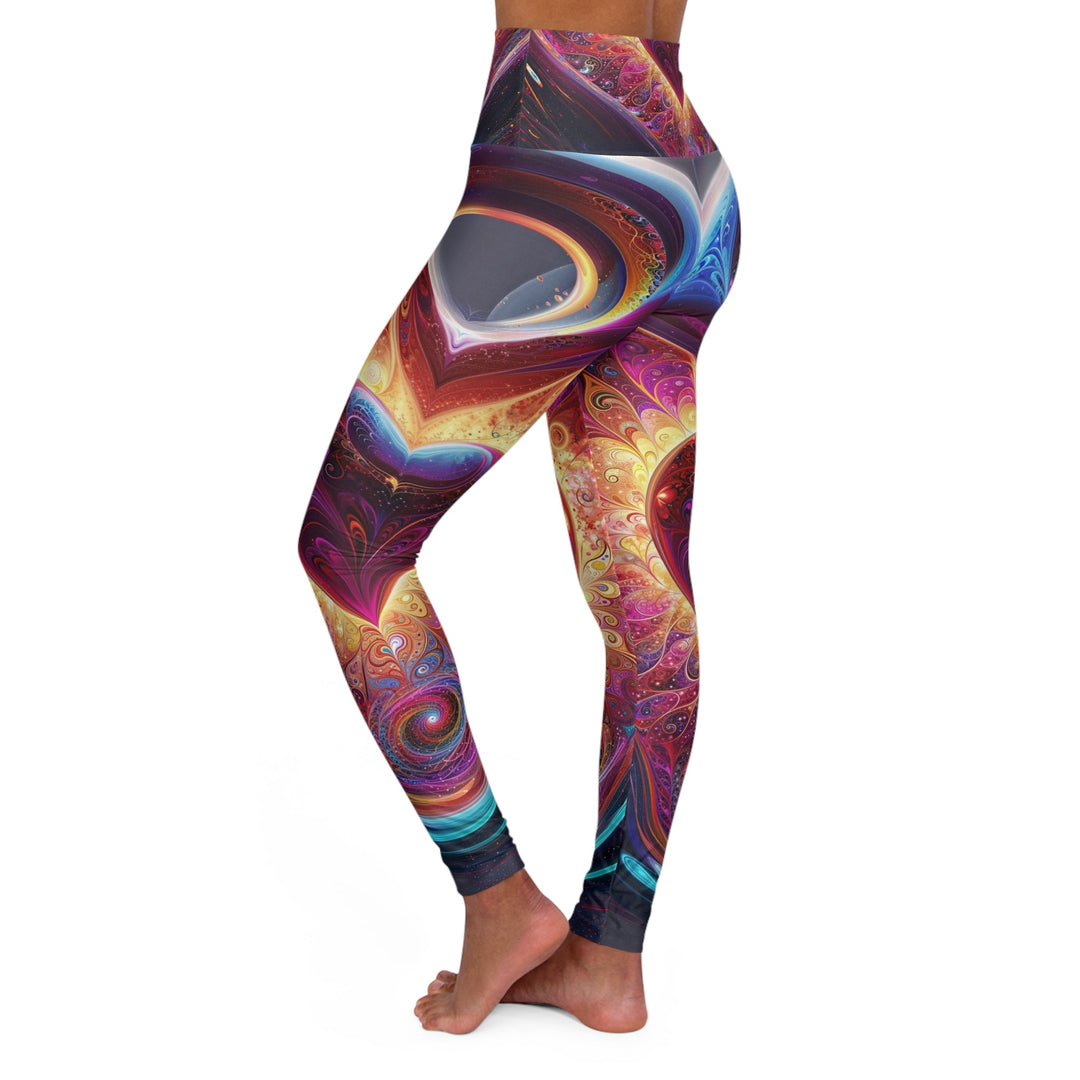 Cosmic Love Spiral - High Waisted AOP Yoga Leggings - All Over Prints - g(0D·IO) - XS - -