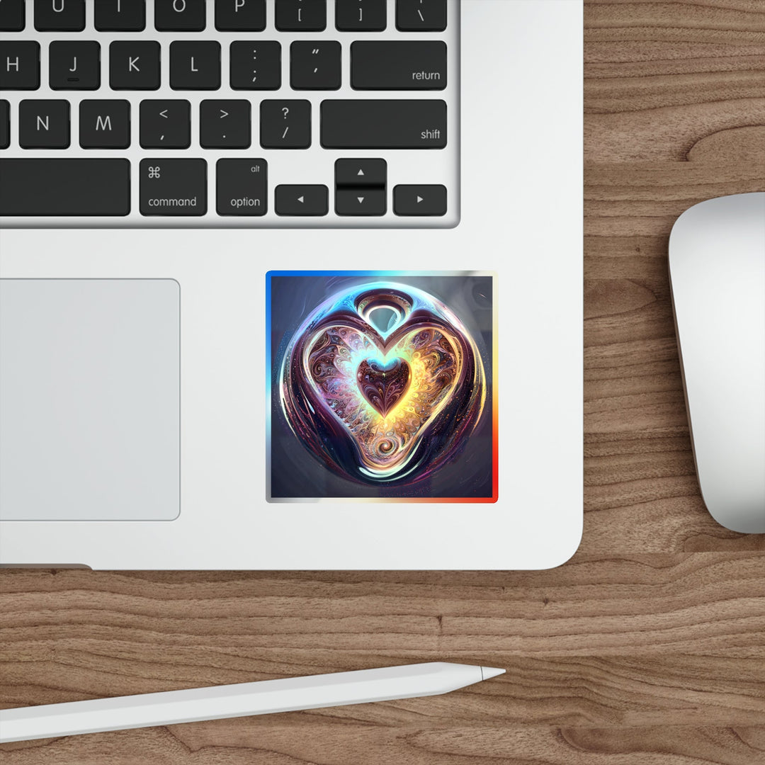 Cosmic Love Spiral - Holographic Die-Cut Sticker - Paper products - g(0D·IO) - 5" × 5" - Die-Cut - Holographic