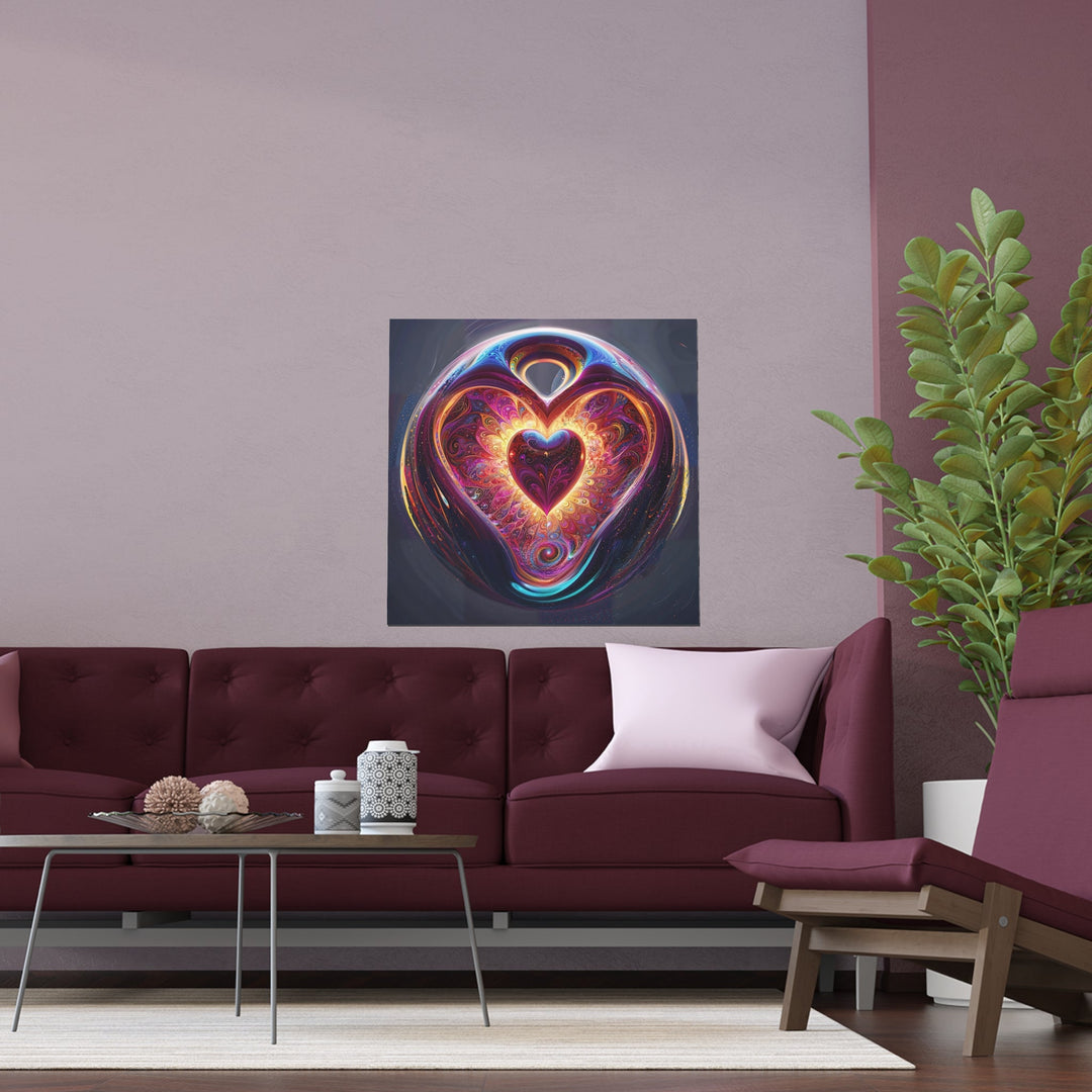 Cosmic Love Spiral - Indoor and Outdoor Silk Poster - Poster - g(0D·IO) - 30″ x 30″ (Square) - Semi Glossy -