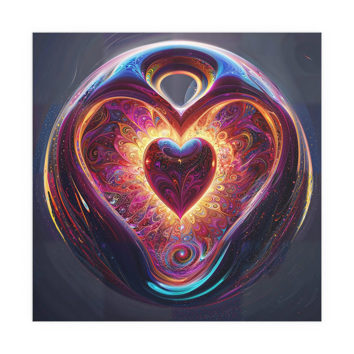 Cosmic Love Spiral - Indoor and Outdoor Silk Poster - Poster - g(0D·IO) - 30″ x 30″ (Square) - Semi Glossy -