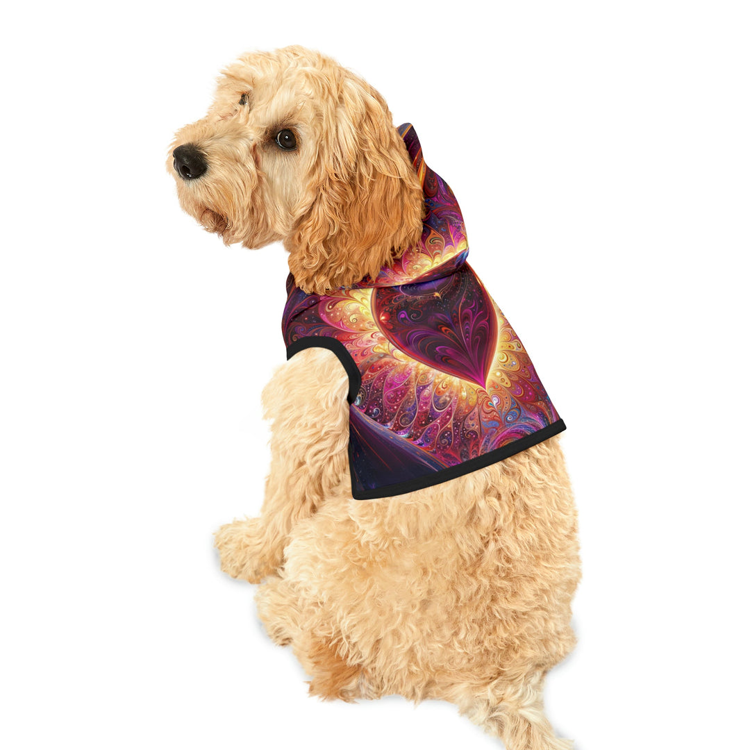 Cosmic Love Spiral - Pet Hoodie - Pets - g(0D·IO) - XXS - Black Rib -