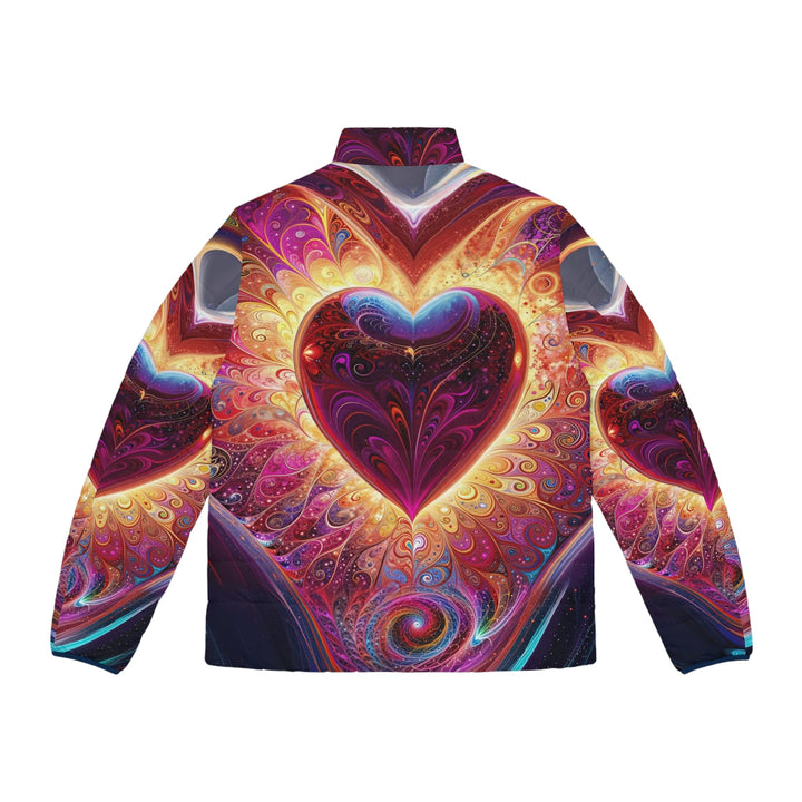 Cosmic Love Spiral - Puffer Jacket - All Over Prints - g(0D·IO) - S - Black zipper -