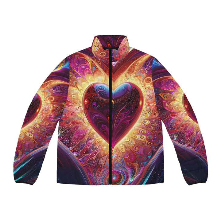 Cosmic Love Spiral - Puffer Jacket - All Over Prints - g(0D·IO) - S - Black zipper -