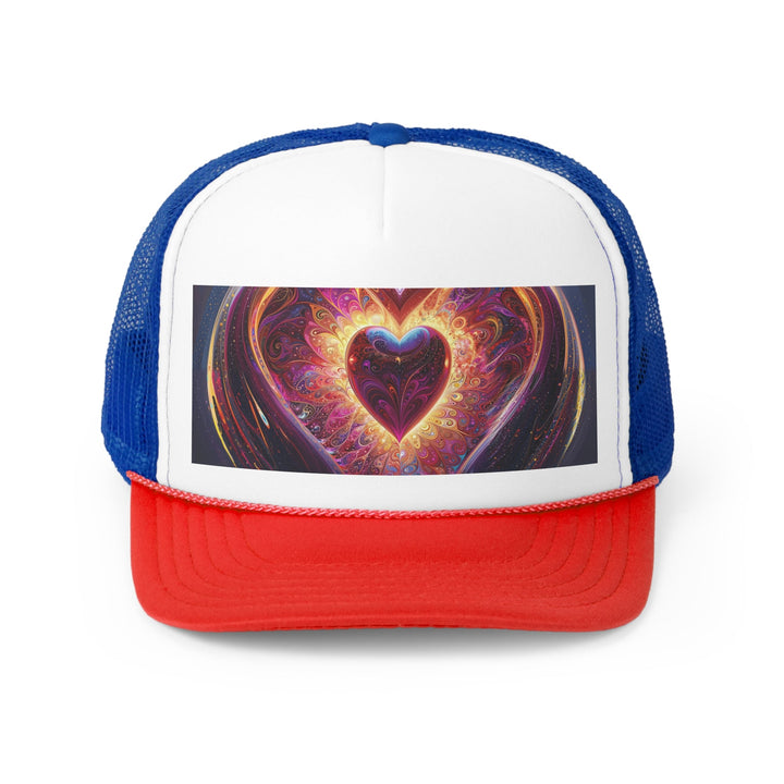 Cosmic Love Spiral - Trucker Hat - Hats - g(0D·IO) - Blue/Red - One size -