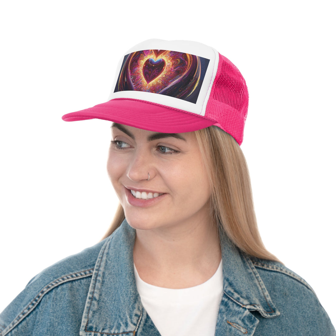 Cosmic Love Spiral - Trucker Hat - Hats - g(0D·IO) - Pink - One size -