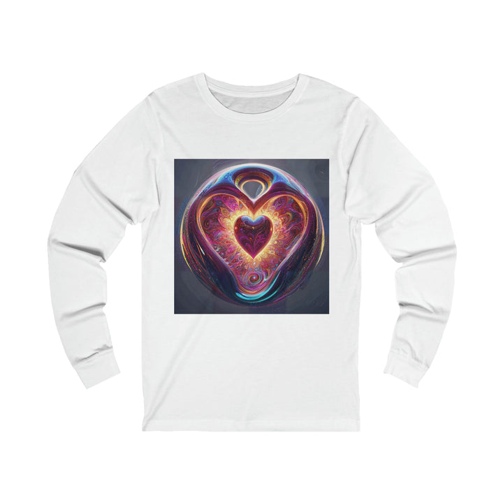 Cosmic Love Spiral - Unisex Jersey Long Sleeve Tee - Long-sleeve - g(0D·IO) - S - White -