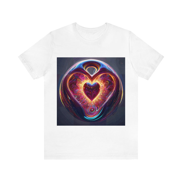 Cosmic Love Spiral - Unisex Jersey Short Sleeve Tee - T-Shirt - g(0D·IO) - White - S -