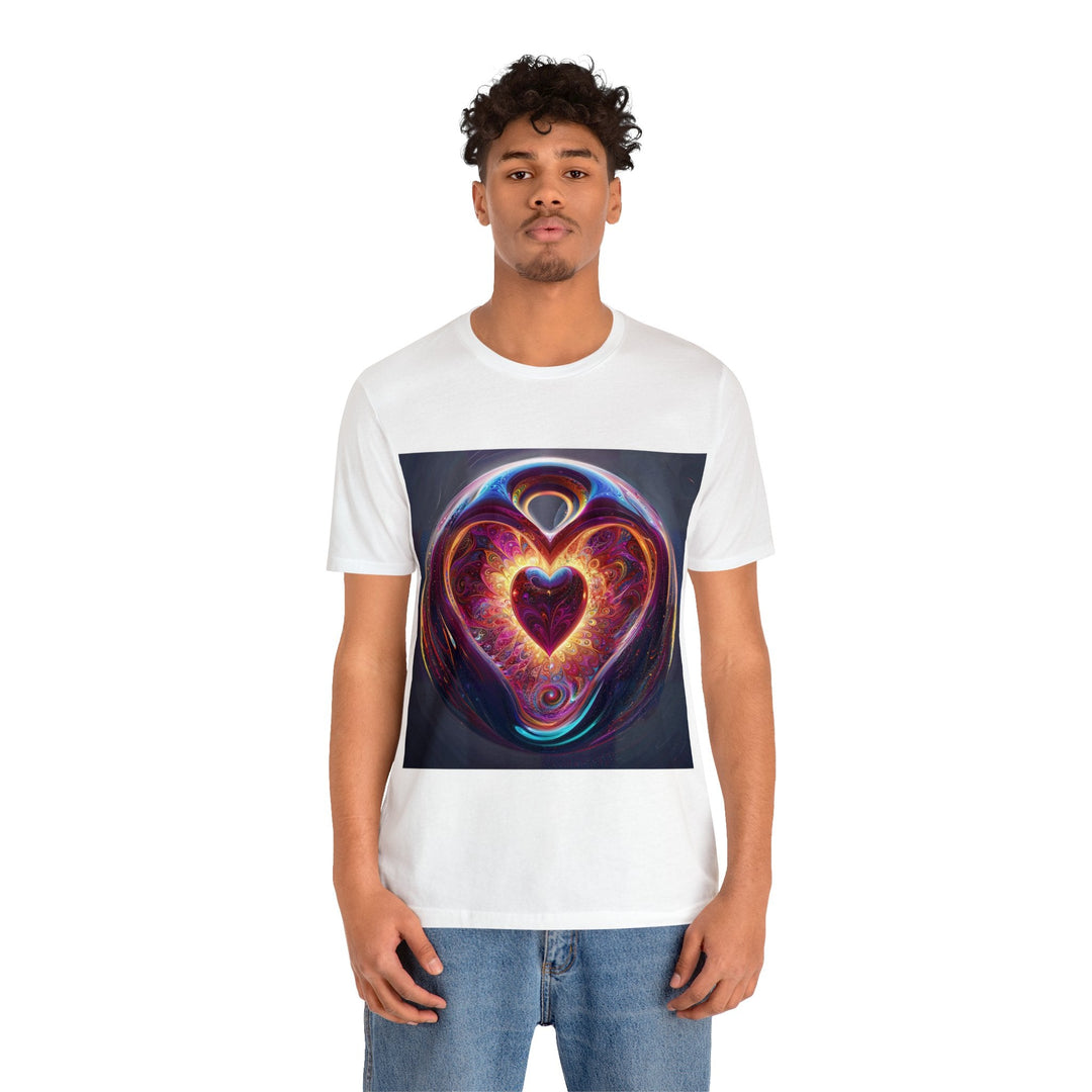 Cosmic Love Spiral - Unisex Jersey Short Sleeve Tee - T-Shirt - g(0D·IO) - Black - S -