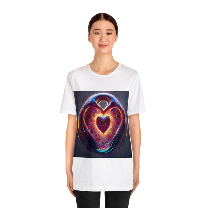 Cosmic Love Spiral - Unisex Jersey Short Sleeve Tee - T-Shirt - g(0D·IO) - Black - S -