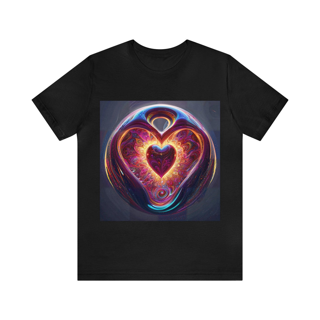 Cosmic Love Spiral - Unisex Jersey Short Sleeve Tee - T-Shirt - g(0D·IO) - Black - S -