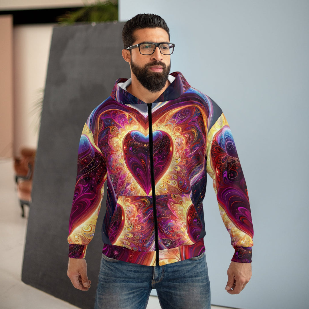 Cosmic Love Spiral - Unisex Zip Hoodie - All Over Prints - g(0D·IO) - XS - -