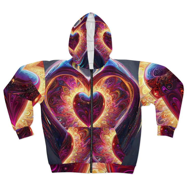 Cosmic Love Spiral - Unisex Zip Hoodie - All Over Prints - g(0D·IO) - XS - -