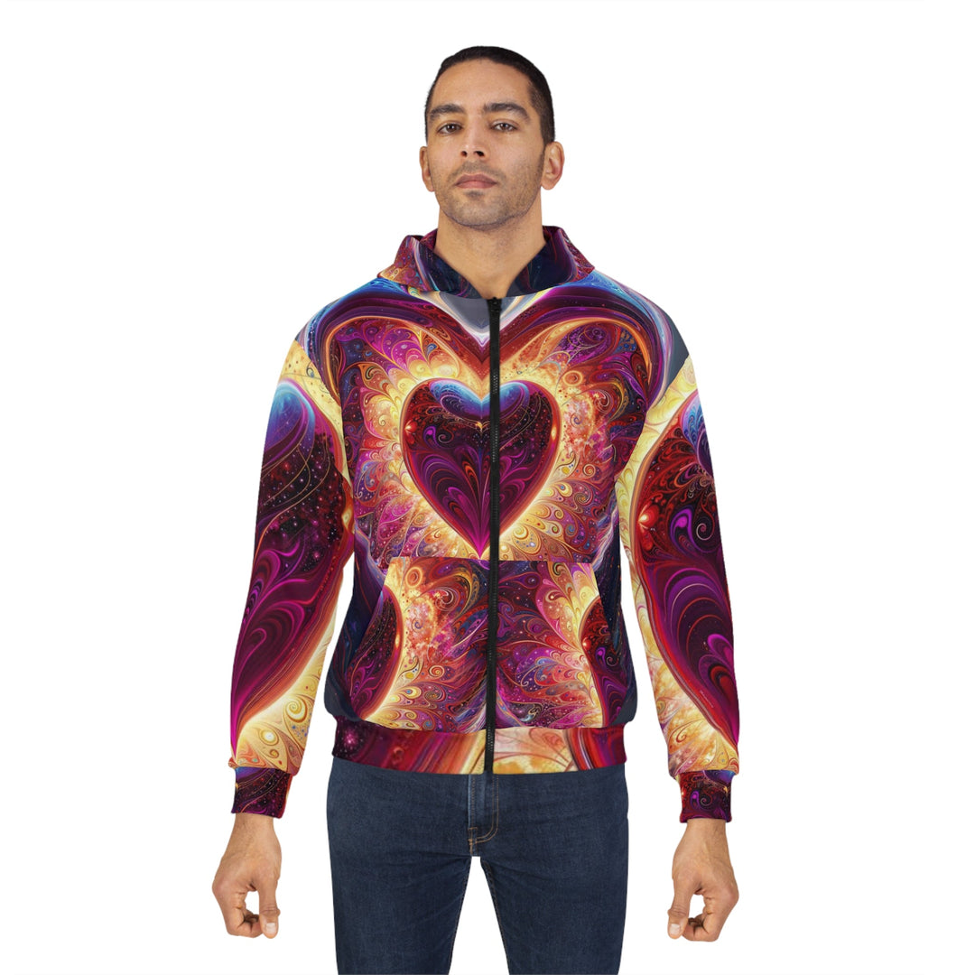 Cosmic Love Spiral - Unisex Zip Hoodie - All Over Prints - g(0D·IO) - XS - -