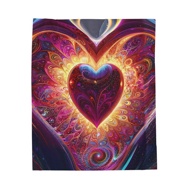 Cosmic Love Spiral - Velveteen Plush Blanket - All Over Prints - g(0D·IO) - 50" × 60" - -