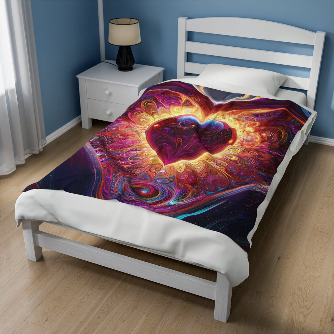 Cosmic Love Spiral - Velveteen Plush Blanket - All Over Prints - g(0D·IO) - 30" × 40" - -