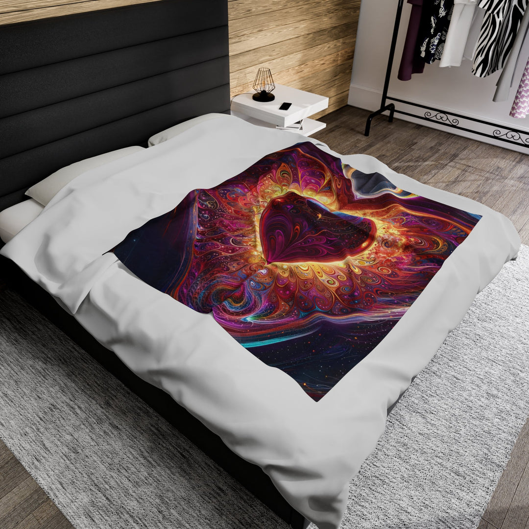 Cosmic Love Spiral - Velveteen Plush Blanket - All Over Prints - g(0D·IO) - 30" × 40" - -