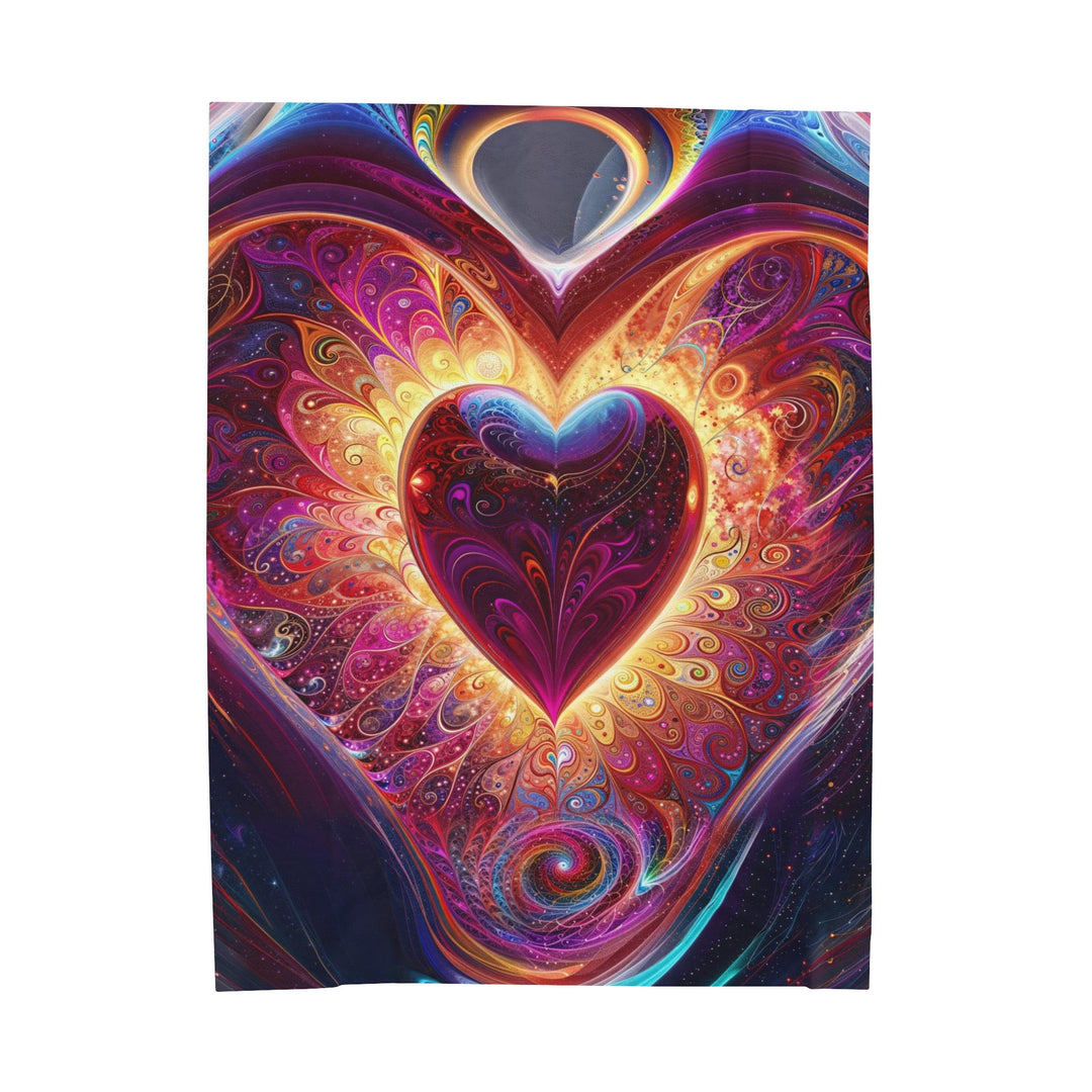 Cosmic Love Spiral - Velveteen Plush Blanket - All Over Prints - g(0D·IO) - 60" × 80" - -