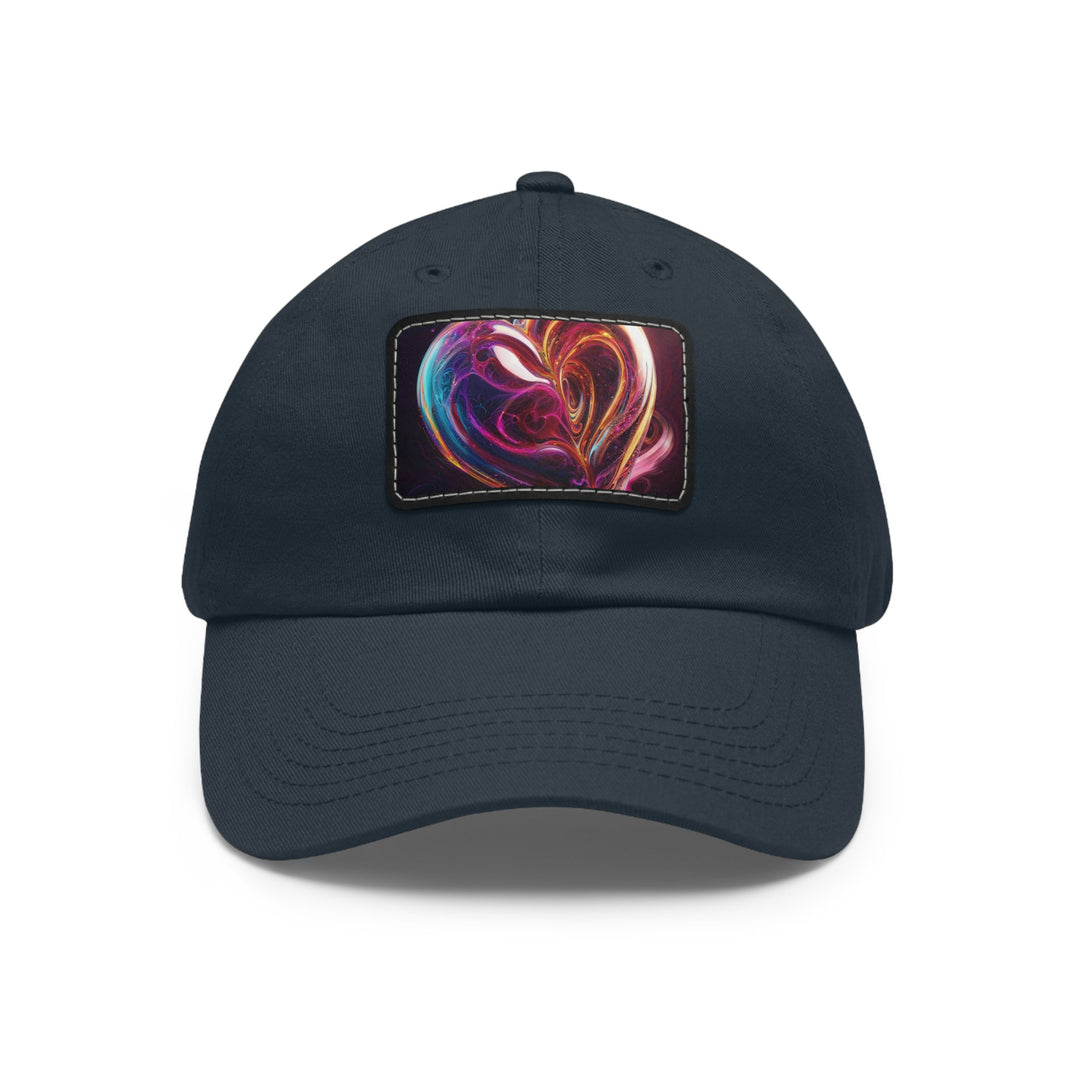 Cosmic Love Swirl - Dad Hat - Hats - g(0D·IO) - Navy / Black patch - Rectangle - One size