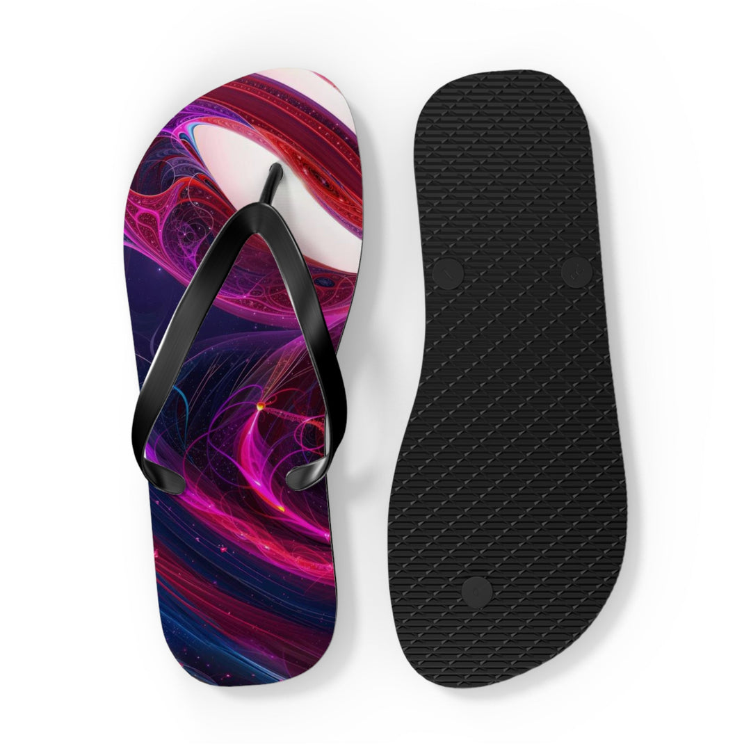 Cosmic Love Swirl - Flip Flops - Shoes - g(0D·IO) - XL - Black sole -