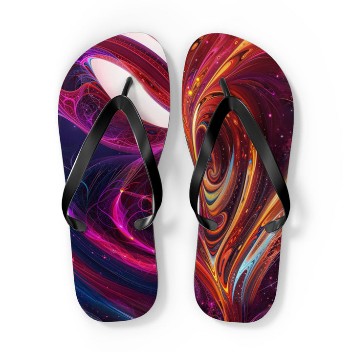 Cosmic Love Swirl - Flip Flops - Shoes - g(0D·IO) - XL - Black sole -