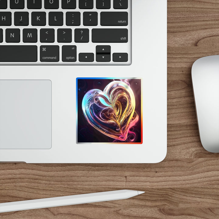 Cosmic Love Swirl - Holographic Die-Cut Sticker - Paper products - g(0D·IO) - 5" × 5" - Die-Cut - Holographic