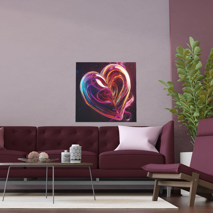 Cosmic Love Swirl - Indoor and Outdoor Silk Poster - Poster - g(0D·IO) - 30″ x 30″ (Square) - Semi Glossy -