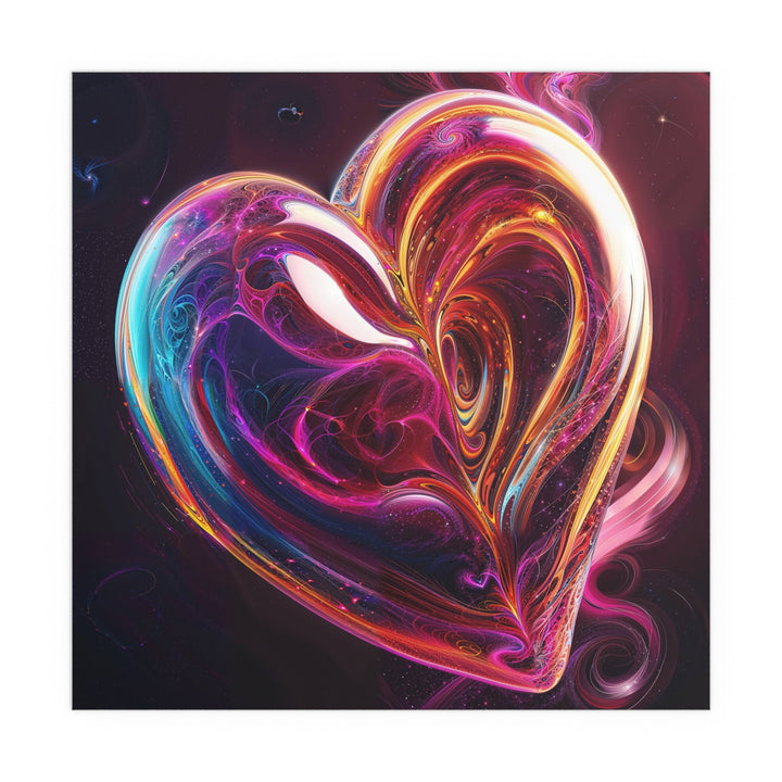 Cosmic Love Swirl - Indoor and Outdoor Silk Poster - Poster - g(0D·IO) - 30″ x 30″ (Square) - Semi Glossy -