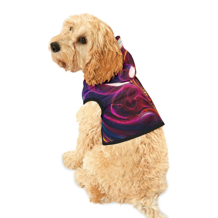 Cosmic Love Swirl - Pet Hoodie - Pets - g(0D·IO) - XXS - Black Rib -