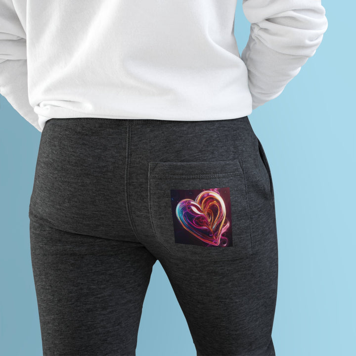 Cosmic Love Swirl - Premium Fleece Joggers - Trousers - g(0D·IO) - Charcoal Heather - M -