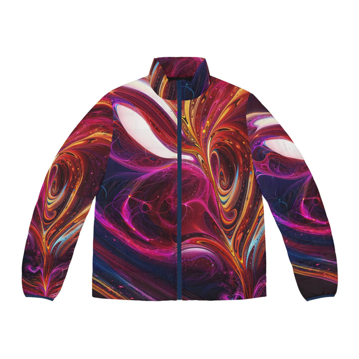 Cosmic Love Swirl - Puffer Jacket - All Over Prints - g(0D·IO) - S - Dark blue zipper -