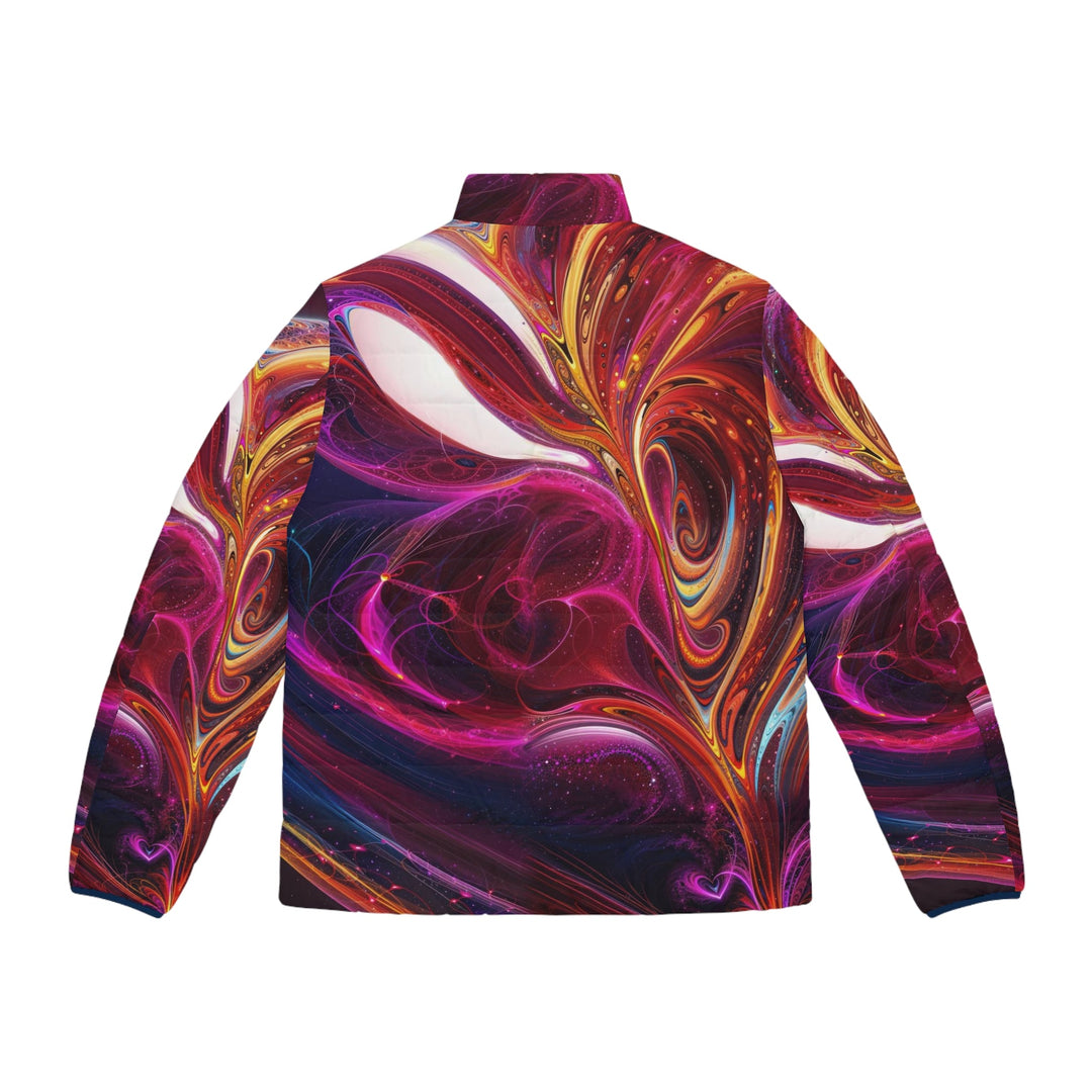 Cosmic Love Swirl - Puffer Jacket - All Over Prints - g(0D·IO) - S - Black zipper -