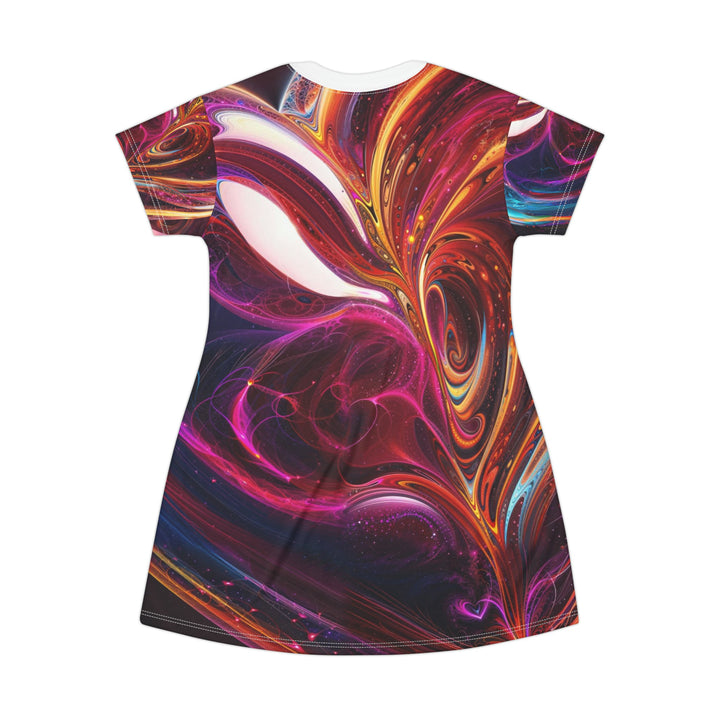 Cosmic Love Swirl - T-Shirt Dress - All Over Prints - g(0D·IO) - XS - -
